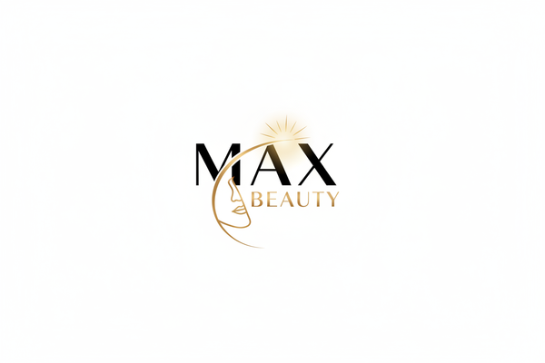 Create a modern, minimalistic luxury logo for a beauty brand called “Max Beauty”.
Style: clean, premium, elegant.
Colors: black, white, champagne gold (or metallic gold accents).
Elements: subtle glow, thin lines, soft curves, optional minimal abstract face or light beam to represent LED beauty technology.
Font: sleek sans-serif or modern serif, high-end feel.
Vibe: professional, trustworthy, aesthetic.
Format: square and horizontal versions, transparent background.
